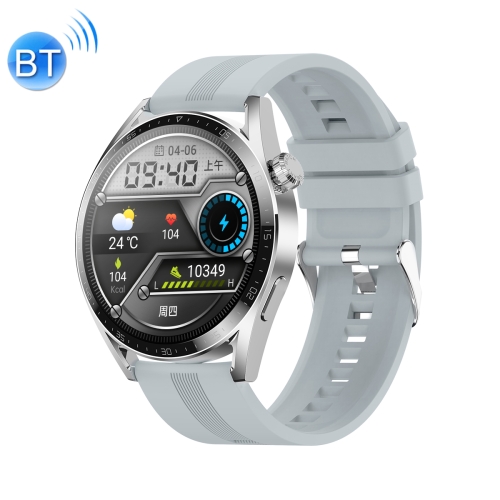 

Ochstin 5HK3 Plus 1.36 inch Round Screen Bluetooth Smart Watch, Strap:Silicone(Silver)