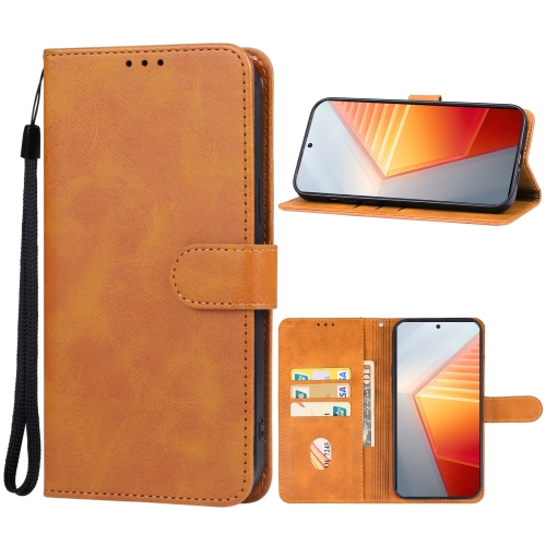 

For vivo iQOO 11 Leather Phone Case(Brown)