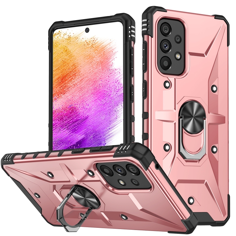 

For Samsung Galaxy A33 5G Ring Holder Phone Case(Rose Gold)