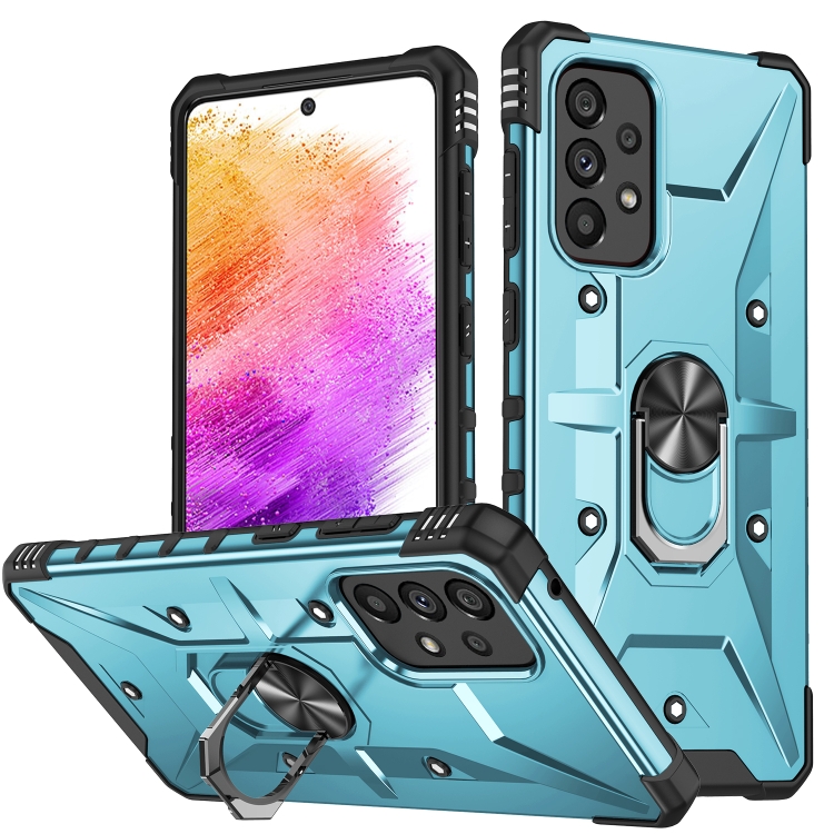 

For Samsung Galaxy A13 4G / 5G / A23 Ring Holder Phone Case(Light Blue)