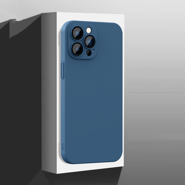 

For iPhone 13 Pro All-Inclusive Frosted PC Phone Case with Lens Film(Blue)