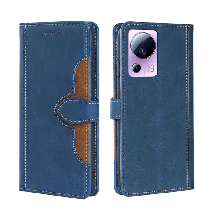 

For Xiaomi Civi 2 5G Skin Feel Magnetic Buckle Leather Phone Case(Blue)