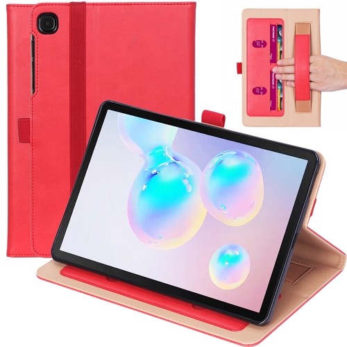 

For Galaxy Tab S6 Lite P610 / P615 Retro Texture PU + TPU Horizontal Flip Leather Case with Holder & Card Slots & Hand Strap(Red)