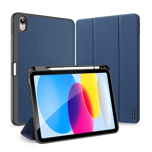 

For iPad 10th Gen 10.9 2022 DUX DUCIS Domo Series Magnetic Flip Leather Tablet Case(Blue)