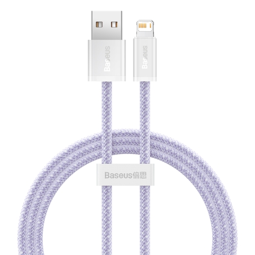 

Baseus Dynamic 2 Series 2.4A USB to 8 Pin Fast Charging Data Cable, Cable Length:1m(Purple)