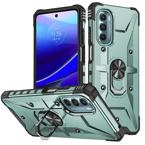 

For Motorola Moto G 5G 2022 Ring Holder Phone Case(Midnight Green)