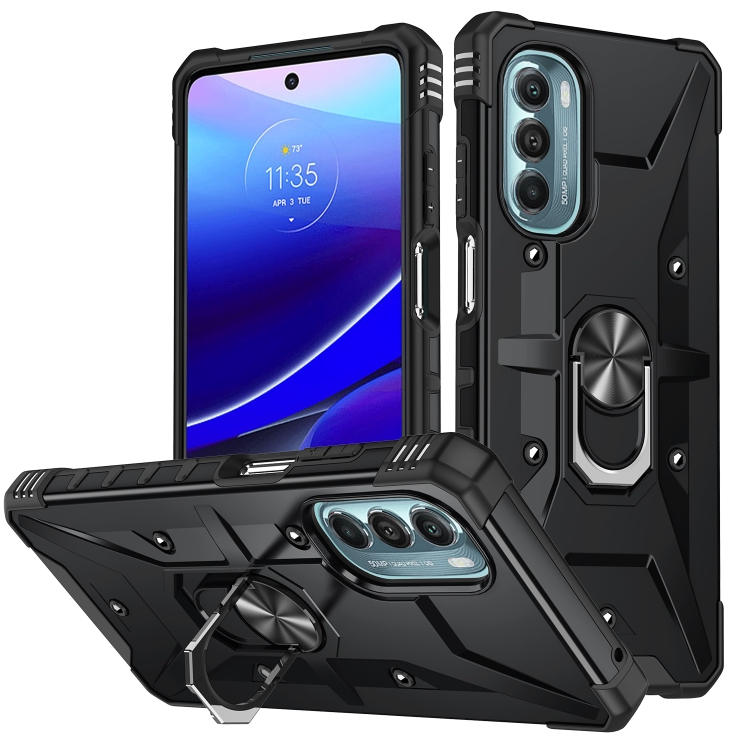 

For Motorola Moto G Pure / G Power 2022 Ring Holder Phone Case(Black)