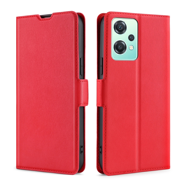 

For OPPO K10x 5G Ultra-thin Voltage Side Buckle Horizontal Flip Leather Phone Case(Red)