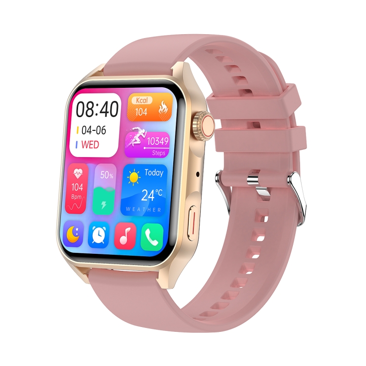 

Ochstin 5HK28 1.78 inch Square Screen Silicone Strap Smart Watch Supports Bluetooth Call Function/Blood Oxygen Monitoring(Pink)