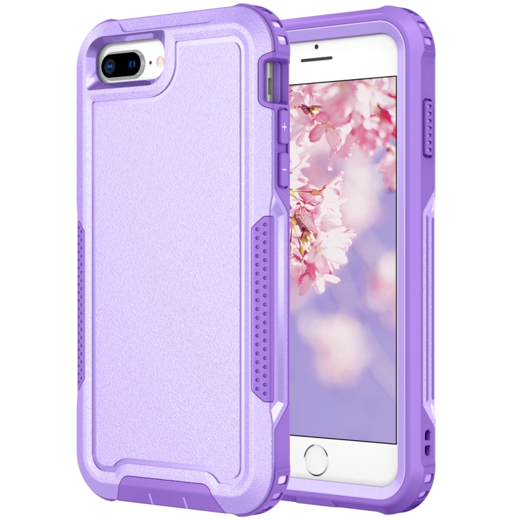 

For iPhone 6 Plus / 7 Plus / 8 Plus 3 in 1 PC + TPU Shockproof Phone Case(Purple)