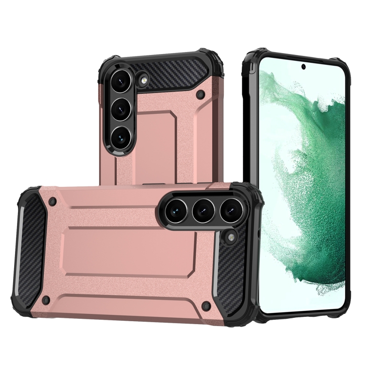 

For Samsung Galaxy S23 5G Magic Armor TPU Hard PC Phone Case(Rose Gold)