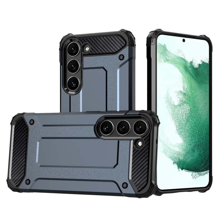 

For Samsung Galaxy S23+ 5G Magic Armor TPU Hard PC Phone Case(Navy Blue)