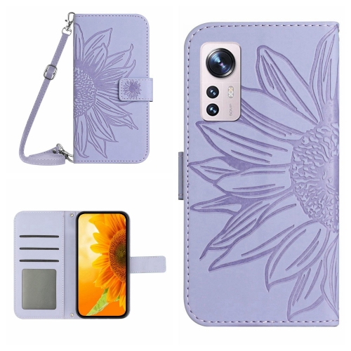 Para Xiaomi 12 Lite Skin Feel Sun Flower Pattern Flip Funda de cuero para  teléfono con