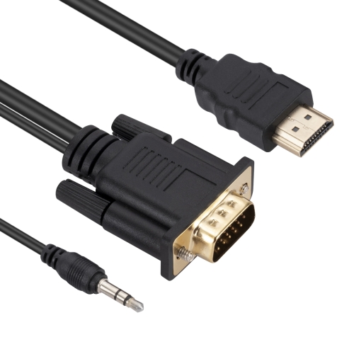

HDMI to VGA Adapter Cable with Audio, Length 1.8m