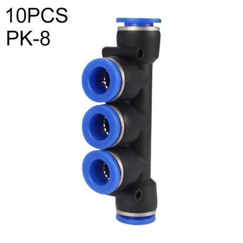 

PK-8 LAIZE 10pcs Plastic Five Port Pneumatic Quick Fitting Connector