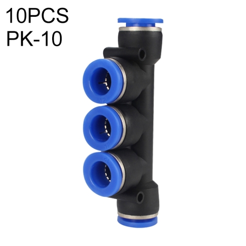 

PK-10 LAIZE 10pcs Plastic Five Port Pneumatic Quick Fitting Connector