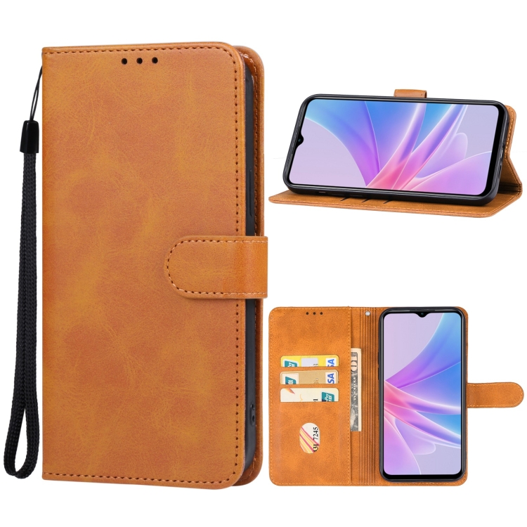 

For OPPO A58 5G Leather Phone Case(Brown)