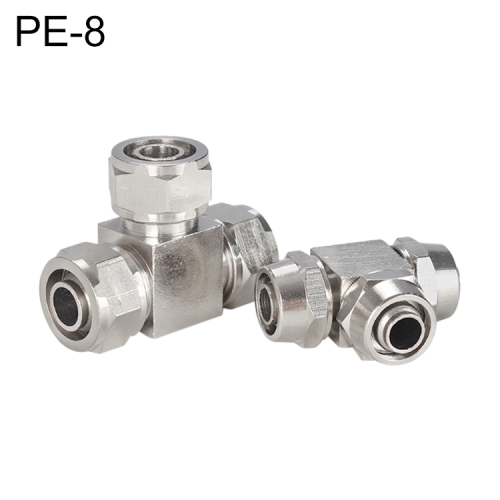 

PE-8 LAIZE Nickel Plated Copper Y-type Tee Pneumatic Quick Connector