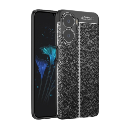 

For Honor Play 40/40 Plus Litchi Texture Shockproof TPU Phone Case(Black)