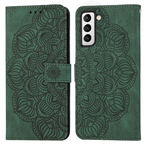 

For Samsung Galaxy S23+ 5G Mandala Embossed Flip Leather Phone Case(Green)