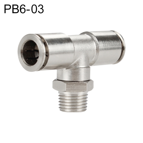 

PB6-03 LAIZE Nickel Plated Copper Male Tee Branch Pneumatic Quick Connector