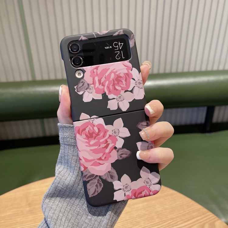 

For Samsung Galaxy Z Flip3 5G Flower Series Shockproof PC Phone Case(Peony)