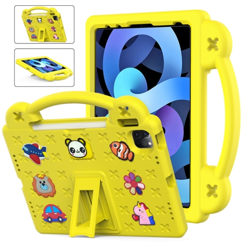 

For iPad 10th Gen 10.9 2022 Handle Kickstand Children EVA Shockproof Tablet Case(Yellow)