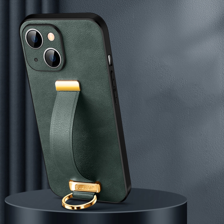 

For iPhone 14 Plus SULADA Cool Series PC + Leather Texture Skin Feel Phone Case(Green)