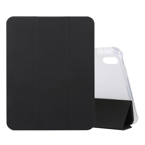

For iPad 10th Gen 10.9 2022 3-folding Electric Pressed Skin Texture Leather Tablet Case(Black)
