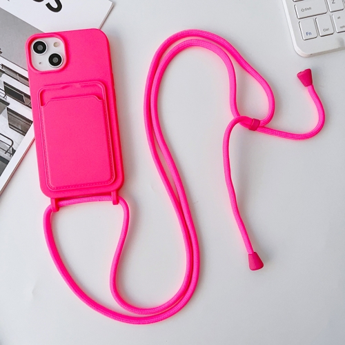 For iPhone 14 Pro Max Crossbody Lanyard Elastic Silicone Card