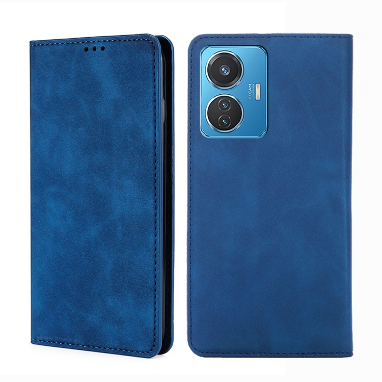 

For vivo Y55 4G Skin Feel Magnetic Horizontal Flip Leather Phone Case(Blue)
