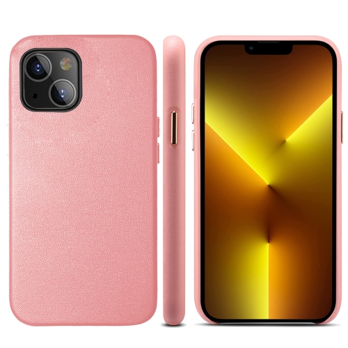 

For iPhone 13 Lamb Grain PU Back Cover Phone Case(Pink)