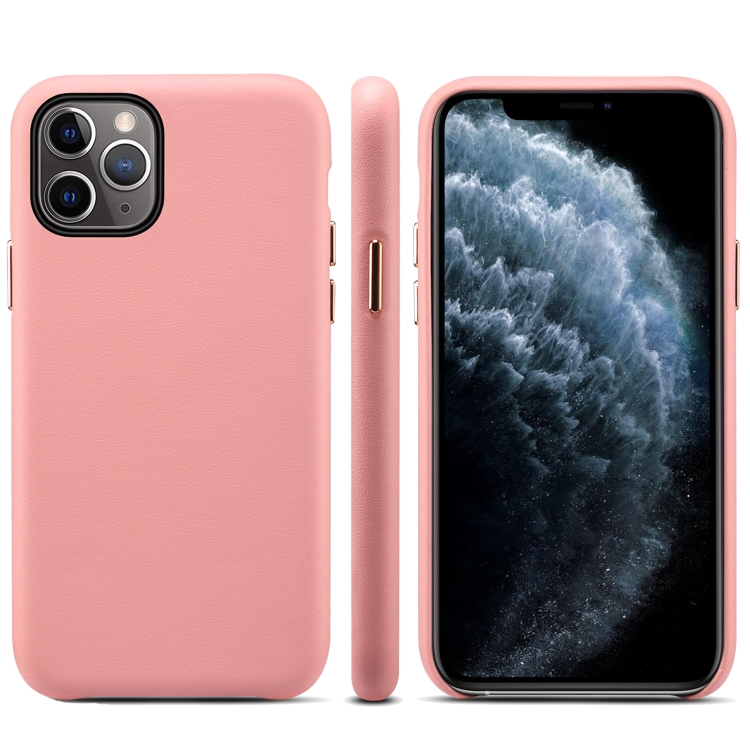 

For iPhone 11 Pro Lamb Grain PU Back Cover Phone Case(Pink)