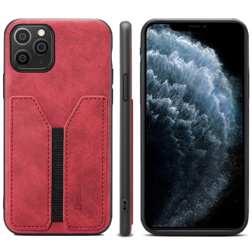 

For iPhone 11 Pro Max Denior DV Elastic Card PU Back Cover Phone Case(Red)