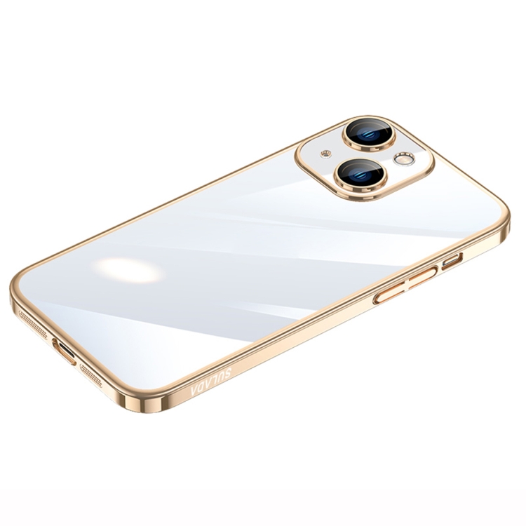 

For iPhone 14 SULADA Hard PC Shockproof Phone Case(Gold)
