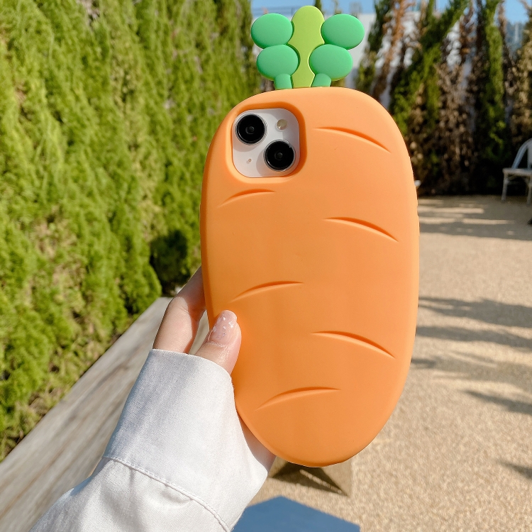 

For iPhone 14 Pro Carrot Silicone Phone Case
