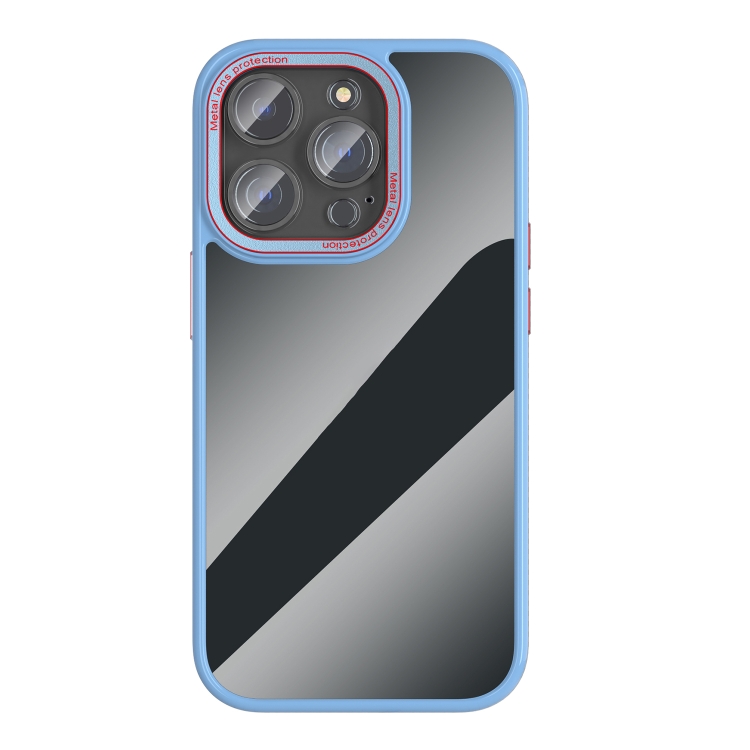 

For iPhone 13 Ming Shield Series High Transparent Solid Color Phone Case(Sierra Blue)