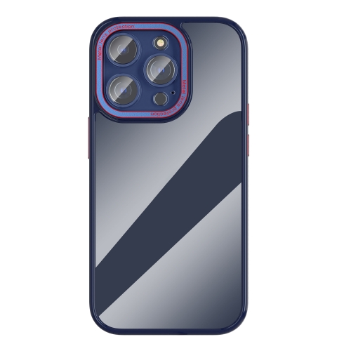 

For iPhone 13 Pro Ming Shield Series High Transparent Solid Color Phone Case(Dark Blue)