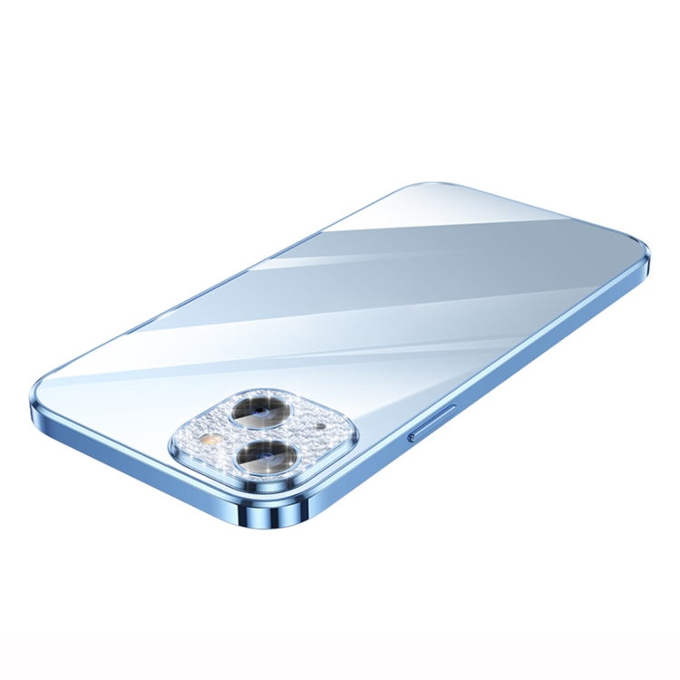 

For iPhone 14 SULADA The Glad Eye Series Plating TPU Shockproof Protective Case(Blue)