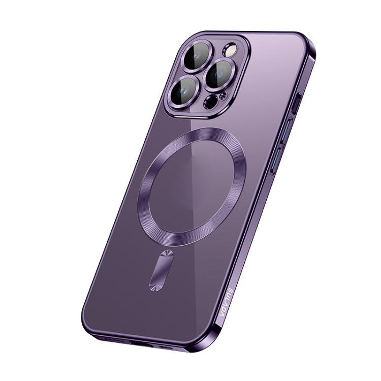 

For iPhone 14 Pro SULADA Plating TPU Shockproof Phone Soft Case(Purple)