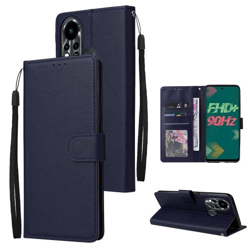 

For Infinix Hot 11s Multifunctional Horizontal Flip Leather Case with Three Card Slot(Navy Blue)