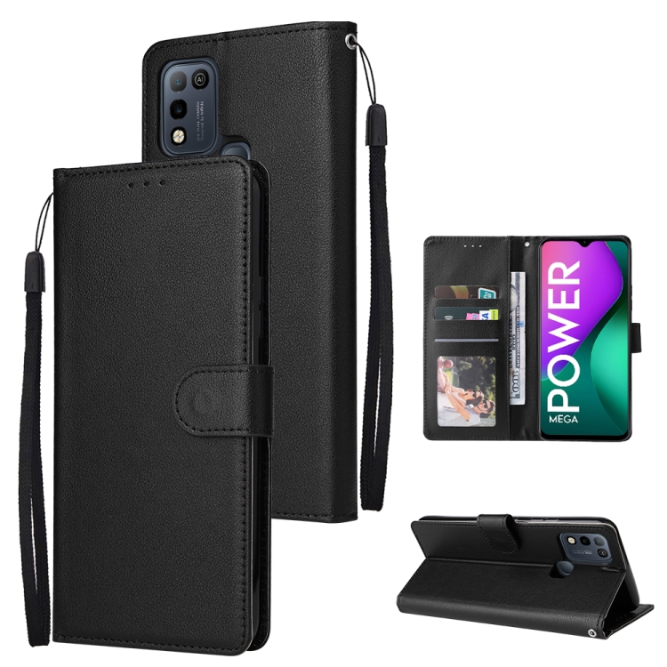 

For Infinix Smart 5 Multifunctional Horizontal Flip Leather Case with Three Card Slot(Black)