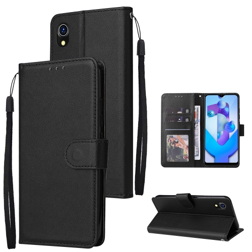 

For vivo Y91C / Y1s Multifunctional Horizontal Flip Leather Case with Three Card Slot(Black)