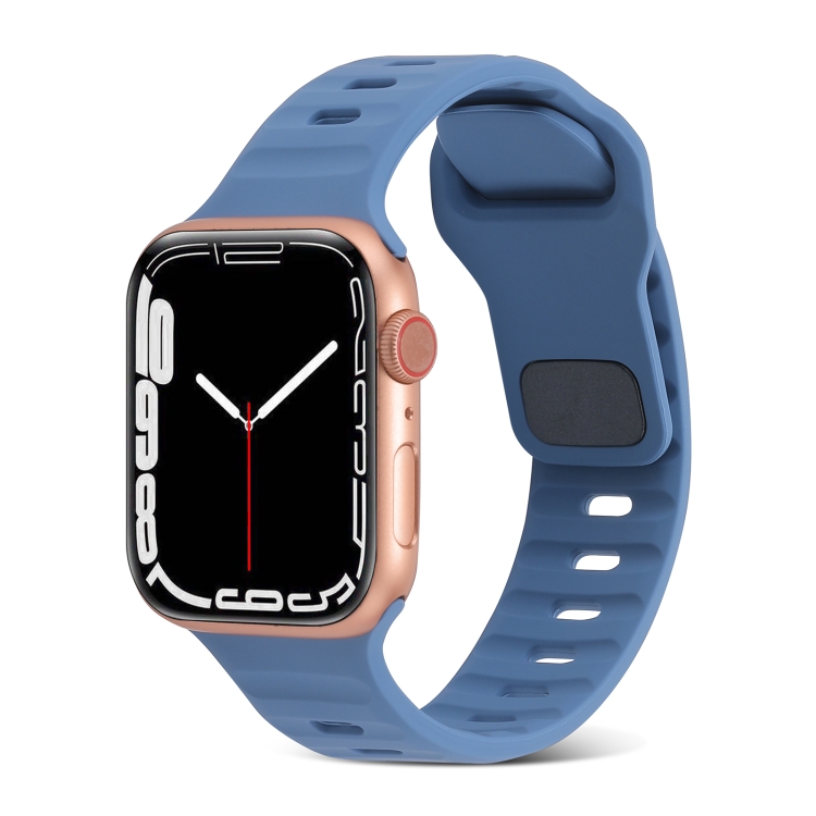 

Sports Silicone Watch Band for Apple Watch Ultra 49mm&Watch Ultra 2 49mm / Series 9&8&7 45mm / SE 3&SE 2&6&SE&5&4 44mm / 3&2&1 42mm(Blue)