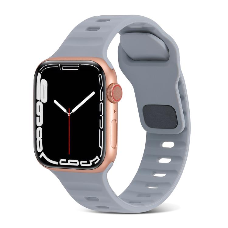 

Sports Silicone Watch Band for Apple Watch Series 9&8&7 41mm / SE 3&SE 2&6&SE&5&4 40mm / 3&2&1 38mm(Light Blue)