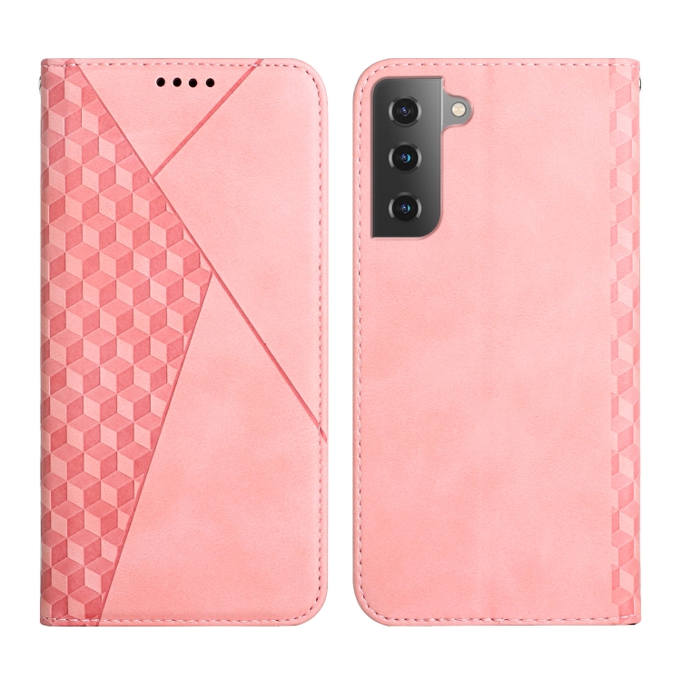 

For Samsung Galaxy S23 5G Diamond Splicing Skin Feel Magnetic Leather Phone Case(Rose Gold)