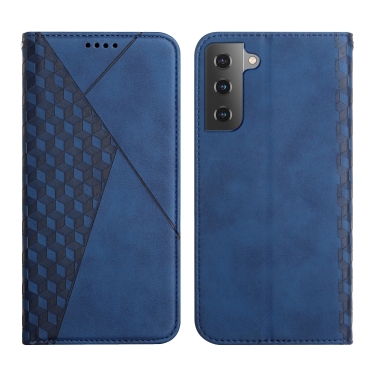 

For Samsung Galaxy S23+ 5G Diamond Splicing Skin Feel Magnetic Leather Phone Case(Blue)