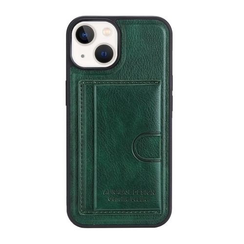 

For iPhone 12 Pro Card Slot Holder Leather Phone Case(Green)