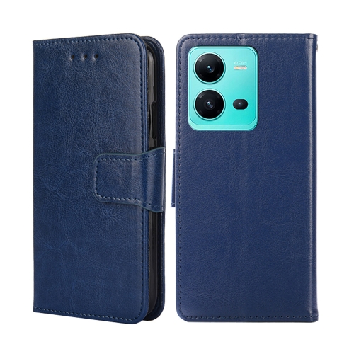 

For vivo V25 5G/V25e 5G Crystal Texture Leather Phone Case(Royal Blue)