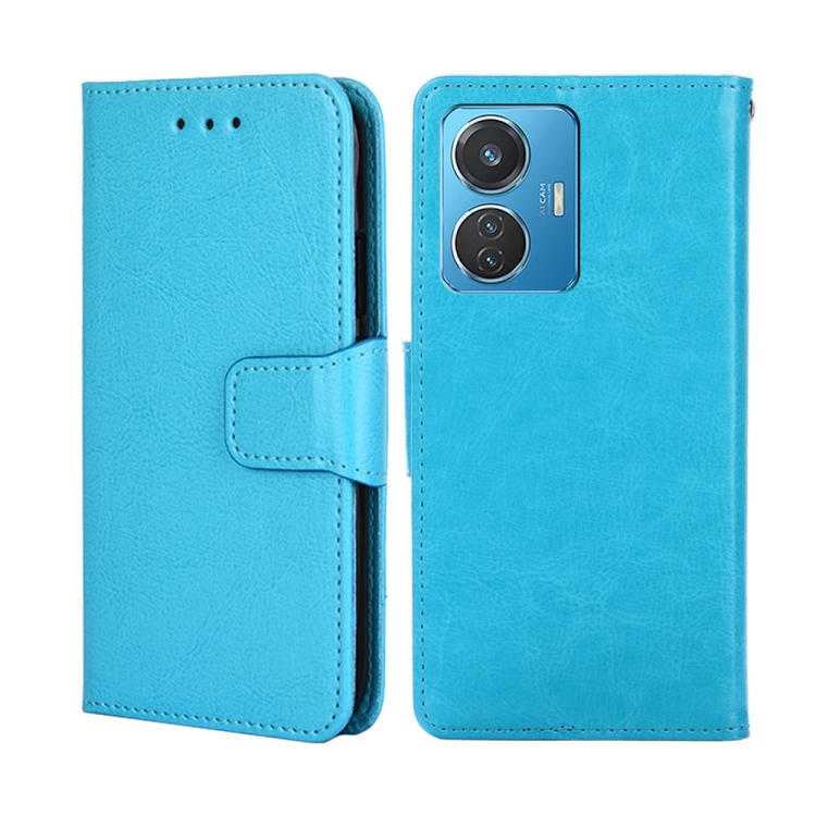 

For vivo Y55 4G Crystal Texture Leather Phone Case(Sky Blue)